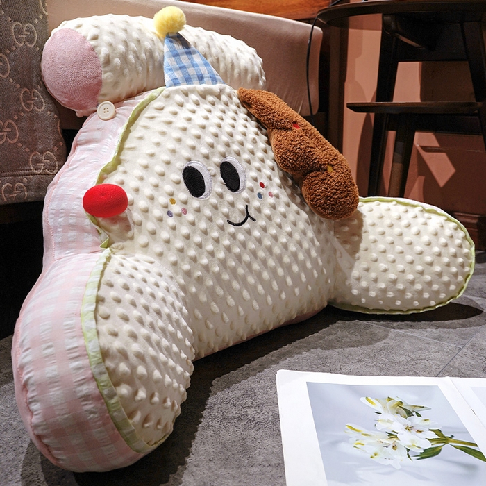 91家纺网 家纺一手货源 找家纺 （总）仟亿莱 2025新款泡泡绒治愈系动物拥抱式腰靠