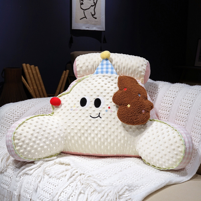 91家纺网 家纺一手货源 找家纺 （总）仟亿莱 2025新款泡泡绒治愈系动物拥抱式腰靠