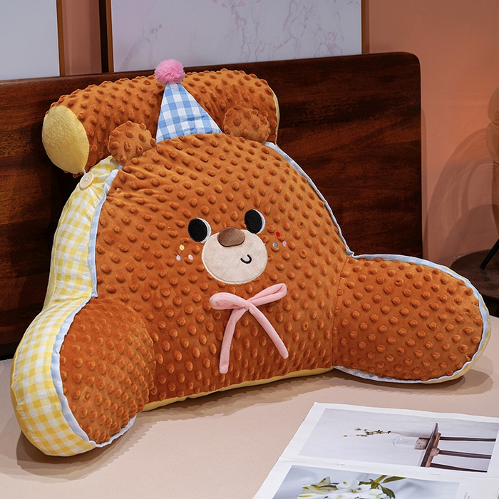 91家纺网 家纺一手货源 找家纺 （总）仟亿莱 2025新款泡泡绒治愈系动物拥抱式腰靠