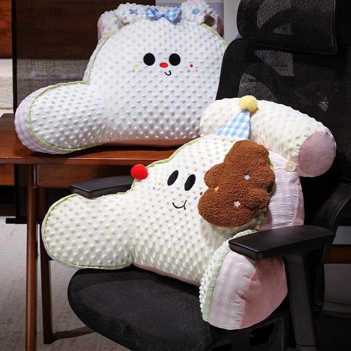 91家纺网 家纺一手货源 找家纺 仟亿莱 2025新款泡泡绒治愈系动物拥抱式腰靠 泡泡蝴蝶小兔