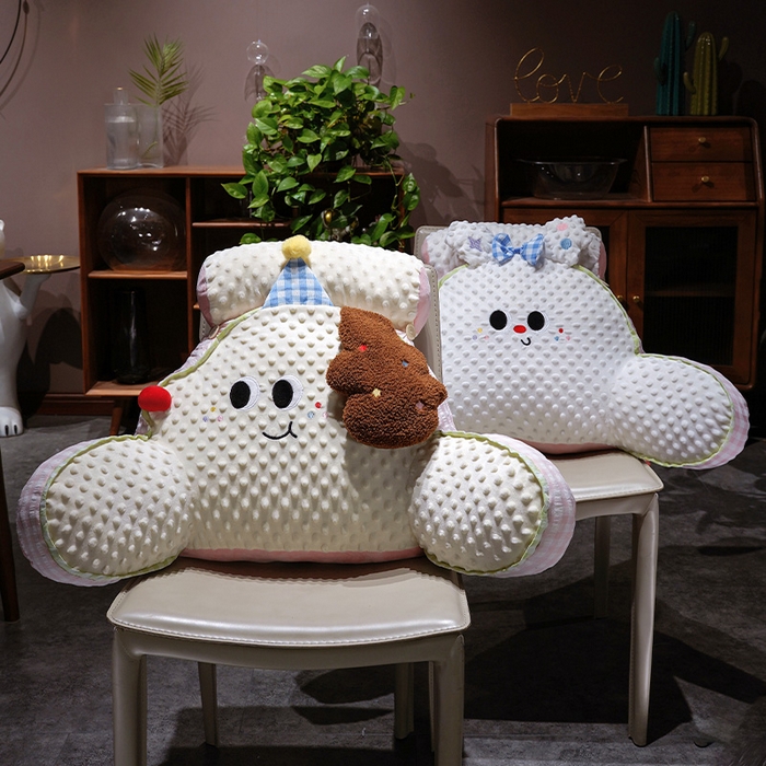 91家纺网 家纺一手货源 找家纺 仟亿莱 2025新款泡泡绒治愈系动物拥抱式腰靠 泡泡蝴蝶小兔