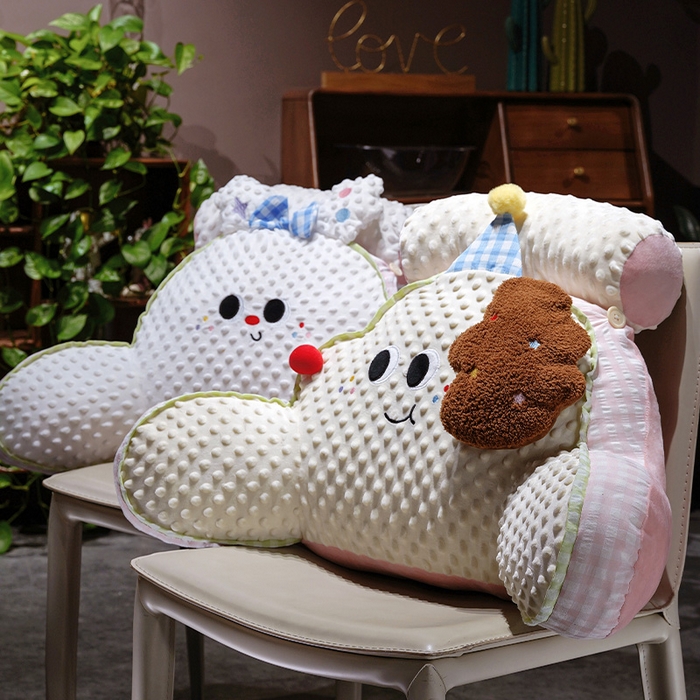 91家纺网 家纺一手货源 找家纺 仟亿莱 2025新款泡泡绒治愈系动物拥抱式腰靠 泡泡蝴蝶小兔