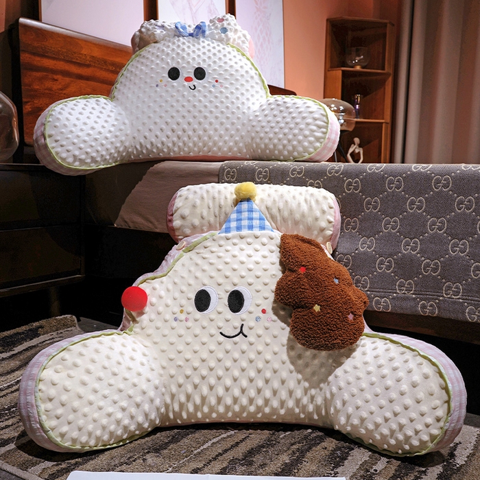 91家纺网 家纺一手货源 找家纺 仟亿莱 2025新款泡泡绒治愈系动物拥抱式腰靠 泡泡蝴蝶小兔