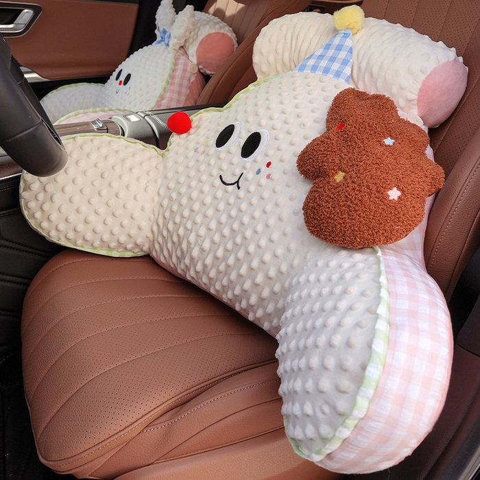 91家纺网 家纺一手货源 找家纺 仟亿莱 2025新款泡泡绒治愈系动物拥抱式腰靠 泡泡长耳狗