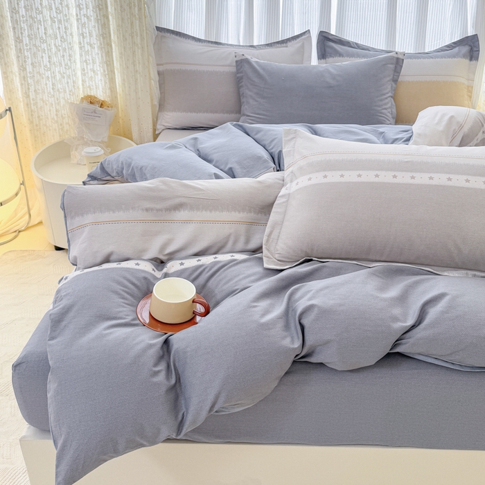 91家纺网 家纺一手货源 找家纺 （总1）安逸家纺 12868 新款全棉床笠四件套床罩学生纯棉床笠款三件套