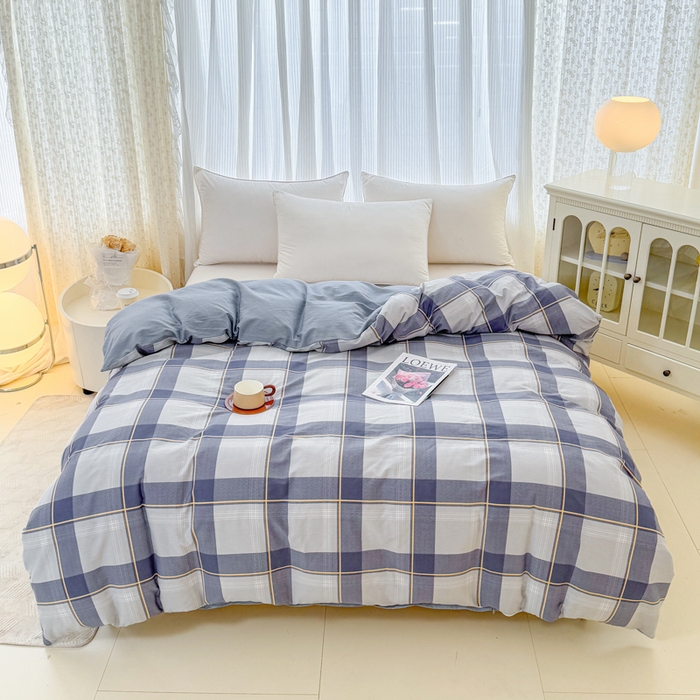 91家纺网 家纺一手货源 找家纺 （总1）安逸家纺 12868 新款全棉被套被罩学生宿舍纯棉单被套