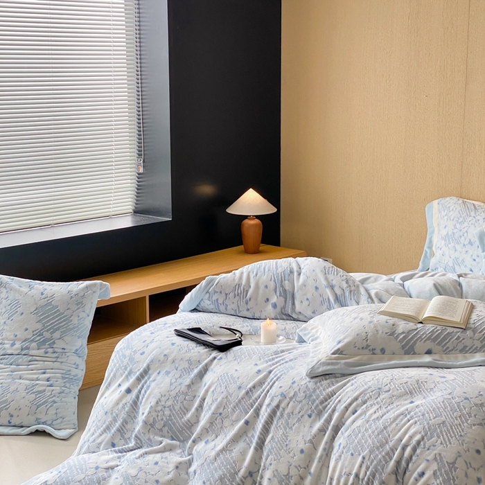 91家纺网 家纺一手货源 找家纺 馨蕊家居 2025新款秋冬轻奢煦暖绒系列-绒芸柔 绒芸柔-北卡蓝