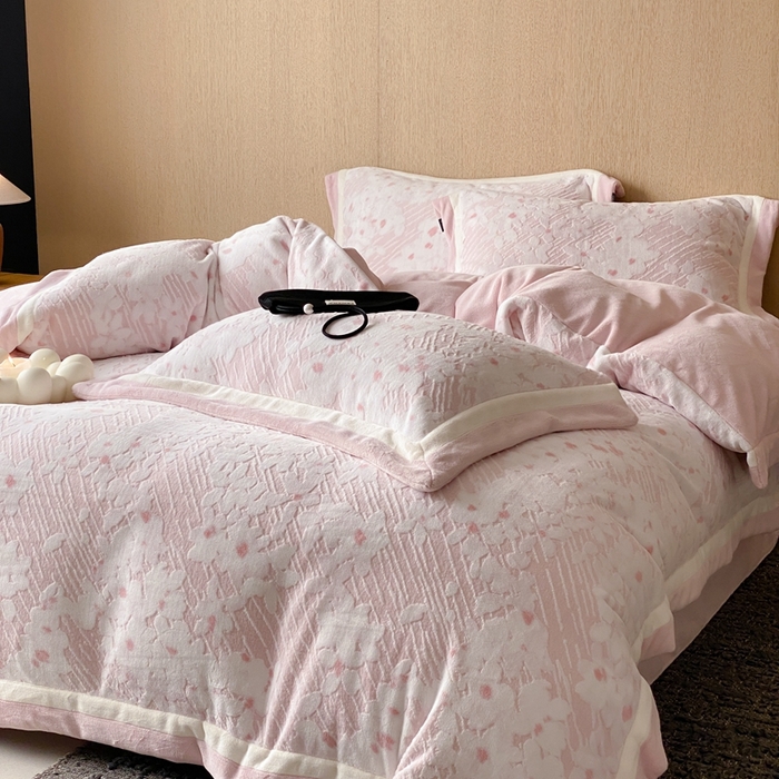 91家纺网 家纺一手货源 找家纺 馨蕊家居 2025新款秋冬轻奢煦暖绒系列-绒芸柔 绒芸柔-蔷薇粉