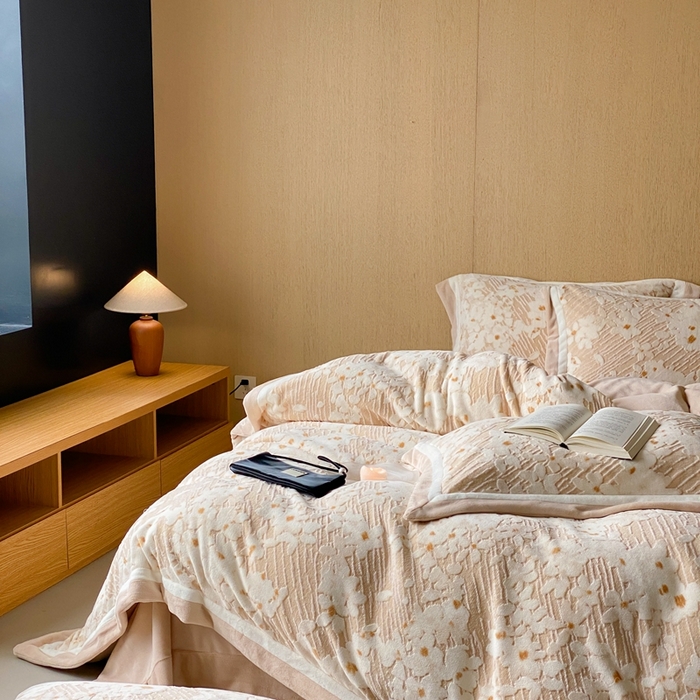 馨蕊家居 2025新款秋冬轻奢煦暖绒系列-绒芸柔 绒芸柔-香槟