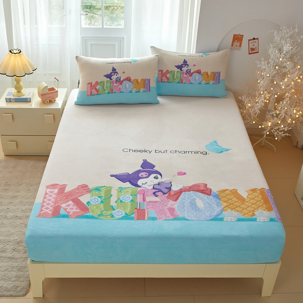 91家纺网 家纺一手货源 找家纺 （总）蘭菲家纺 2025新款三丽欧牛奶绒套件系列单品床笠