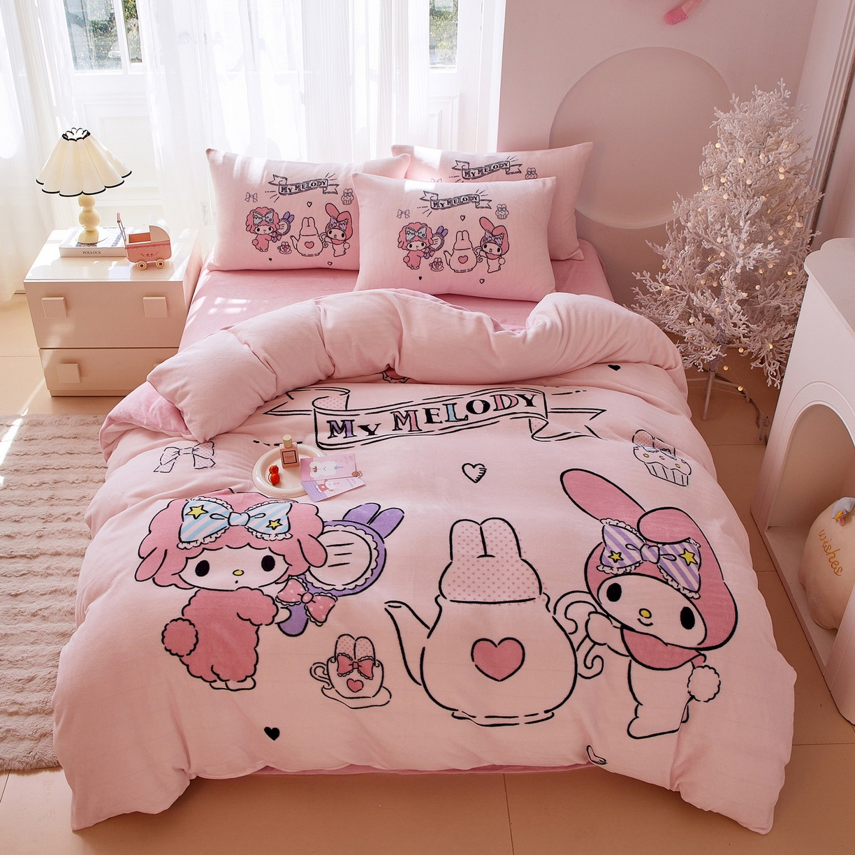 91家纺网 家纺一手货源 找家纺 （总）蘭菲家纺 2025新款高克重牛奶绒正版鲨鱼猫系列单品被套