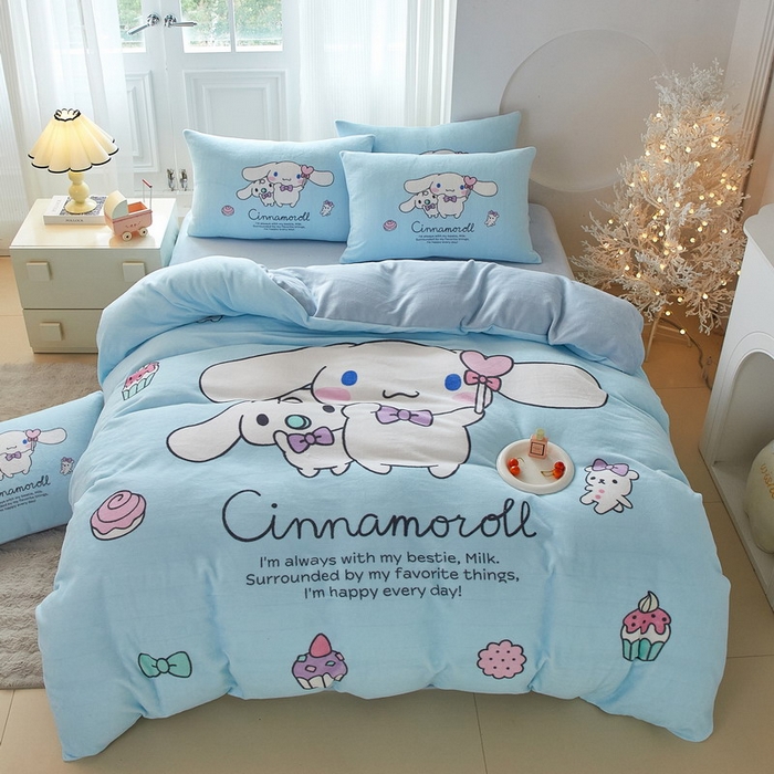 91家纺网 家纺一手货源 找家纺 （总）蘭菲家纺 2025新款三丽欧牛奶绒套件系列四件套