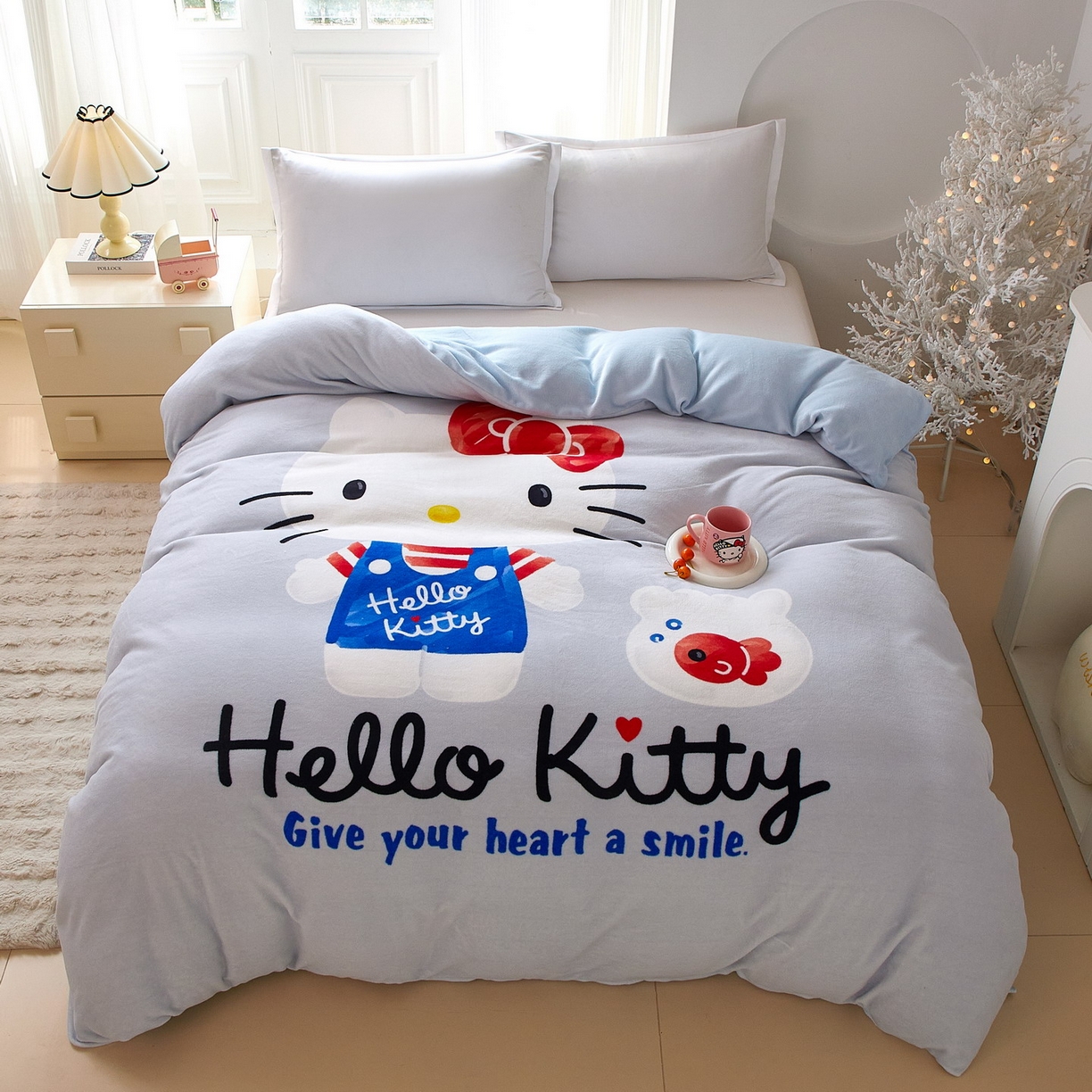 91家纺网 家纺一手货源 找家纺 （总）蘭菲家纺 2025新款三丽欧牛奶绒套件系列单品被套