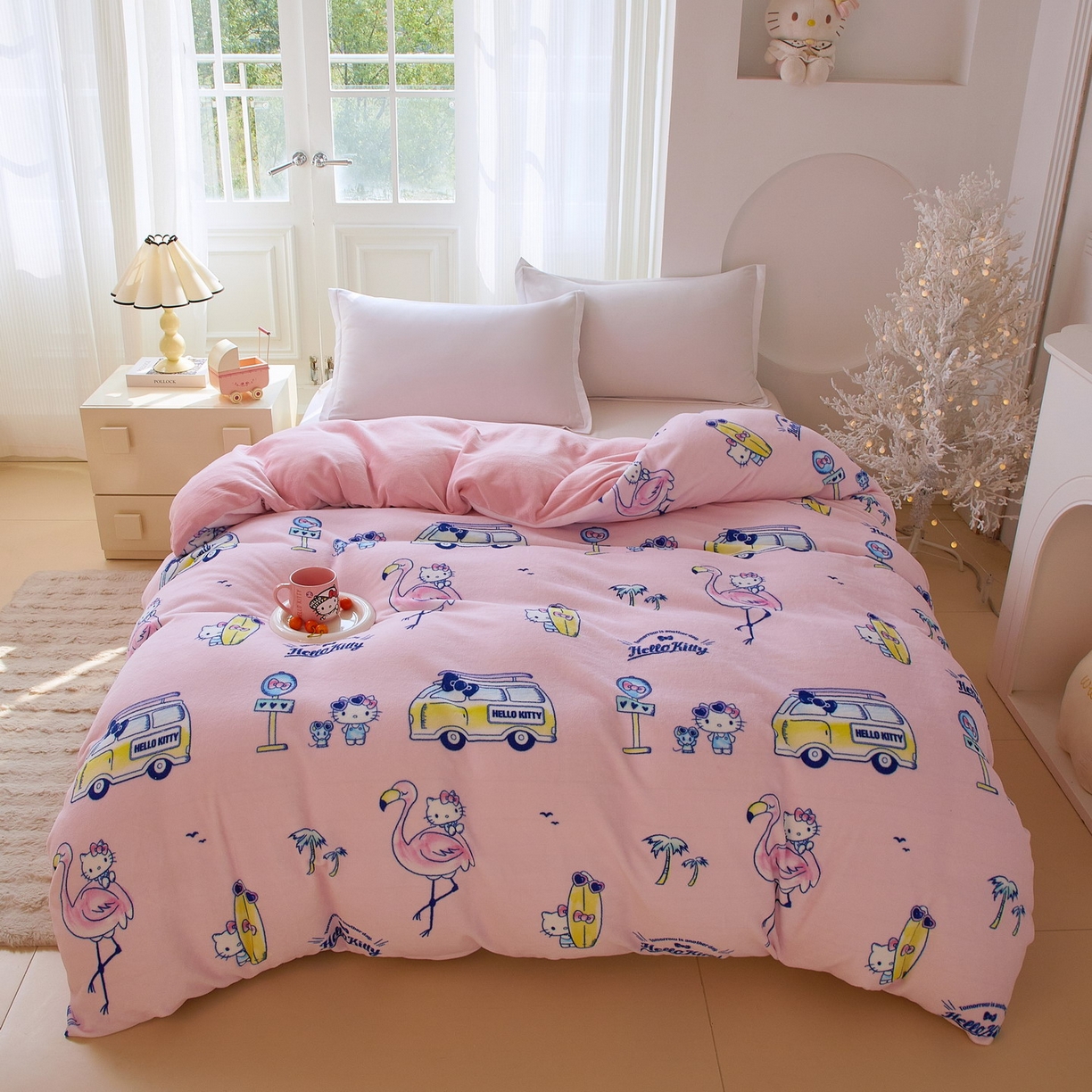 蘭菲家纺 2025新款三丽欧牛奶绒套件系列单品被套 快乐休假