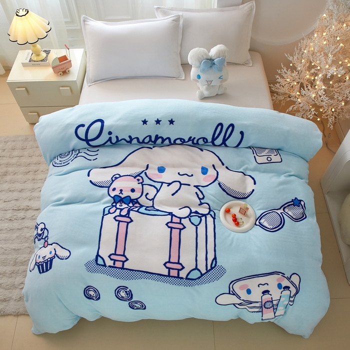 蘭菲家纺 2025新款三丽欧牛奶绒套件系列单品被套 精致狗狗