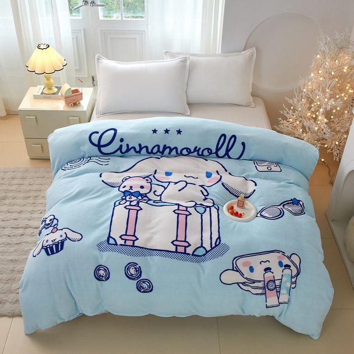 91家纺网 家纺一手货源 找家纺 蘭菲家纺 2025新款三丽欧牛奶绒套件系列单品被套 精致狗狗