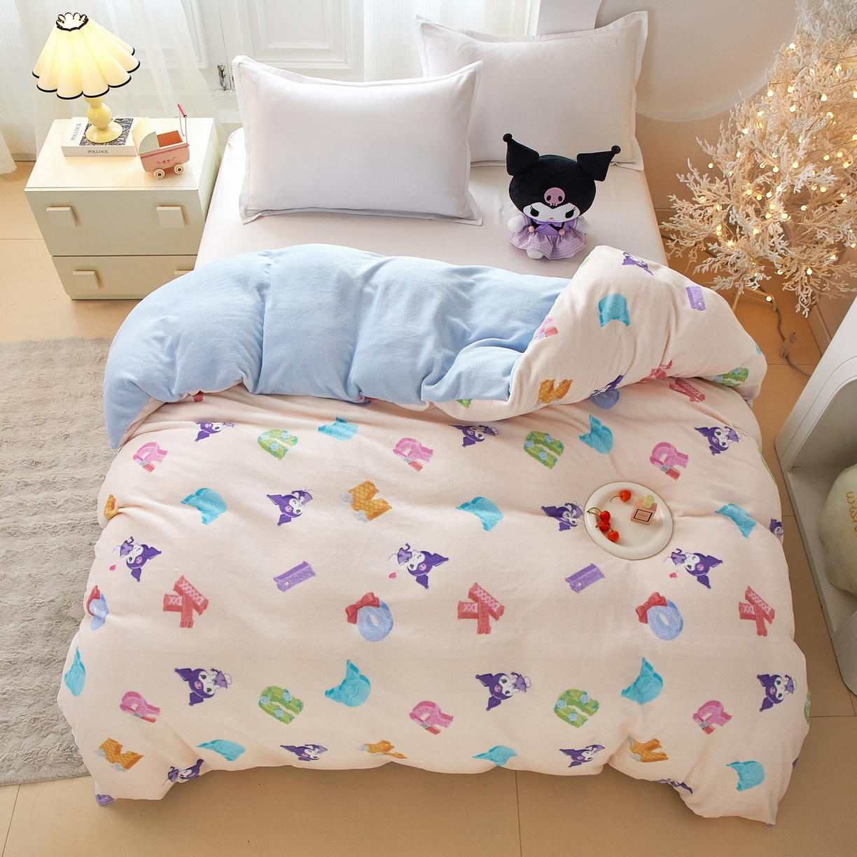 蘭菲家纺 2025新款三丽欧牛奶绒套件系列单品被套 小库儿