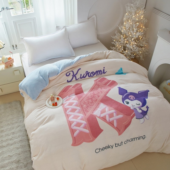 91家纺网 家纺一手货源 找家纺 蘭菲家纺 2025新款三丽欧牛奶绒套件系列单品被套 小库故事