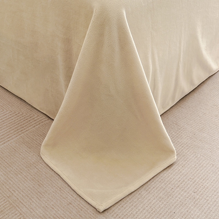 91家纺网 家纺一手货源 找家纺 （总）大米家居 2025新款十斤重高低毛豹纹韩版蕾丝仿水貂绒四件套-豹纹系列