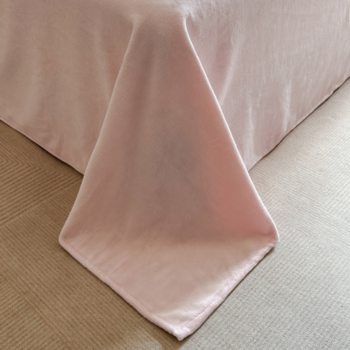 91家纺网 家纺一手货源 找家纺 大米家居 2025新款十斤重高低毛豹纹韩版蕾丝仿水貂绒四件套-豹纹系列 豹纹-藕粉