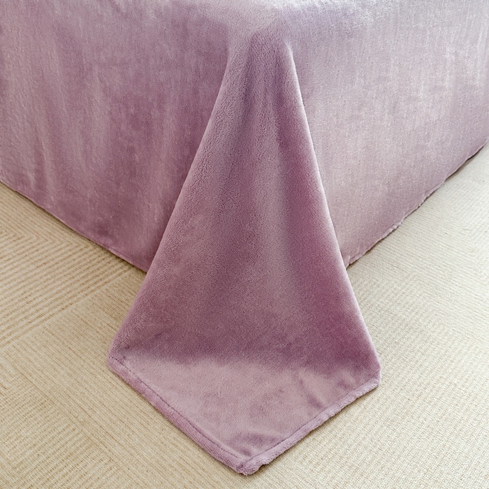 91家纺网 家纺一手货源 找家纺 大米家居 2025新款十斤重高低毛豹纹韩版蕾丝仿水貂绒四件套-豹纹系列 豹纹-炫紫