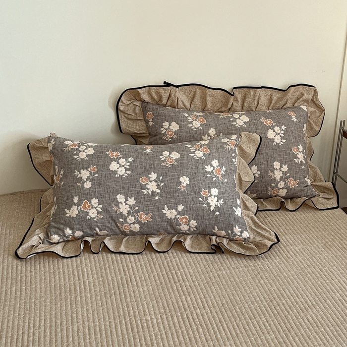 91家纺网 家纺一手货源 找家纺 （总）迪梦姿家纺 2025年秋冬新款亚麻皱皱纱床盖四件套