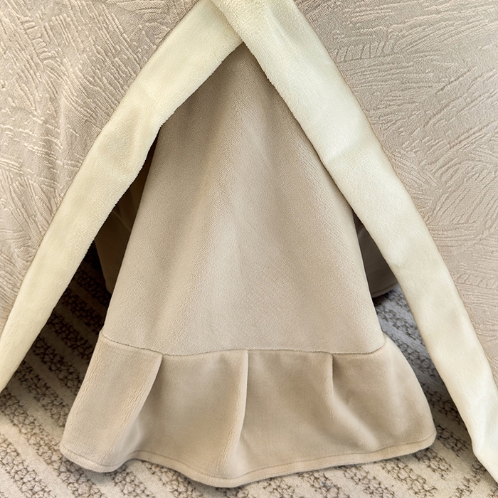 91家纺网 家纺一手货源 找家纺 （总）大米家居 2025新款雕花绒轻奢拼角系列四件套-柏林晚风系列