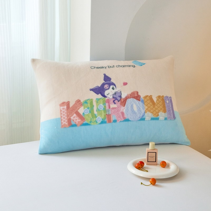 91家纺网 家纺一手货源 找家纺 蘭菲家纺 2025新款三丽欧牛奶绒套件系列单品枕套 快乐小库