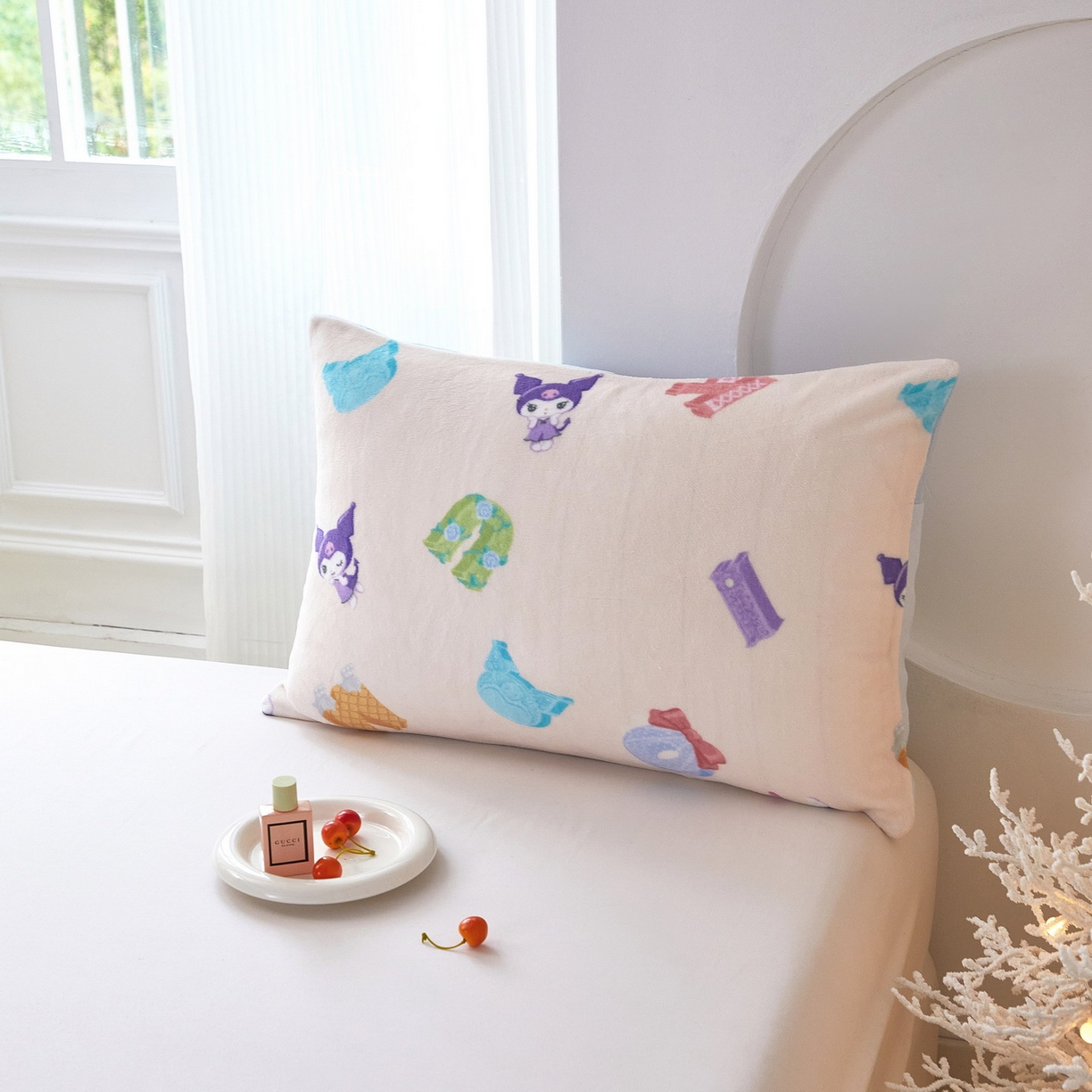 91家纺网 家纺一手货源 找家纺 蘭菲家纺 2025新款三丽欧牛奶绒套件系列单品枕套 小库儿