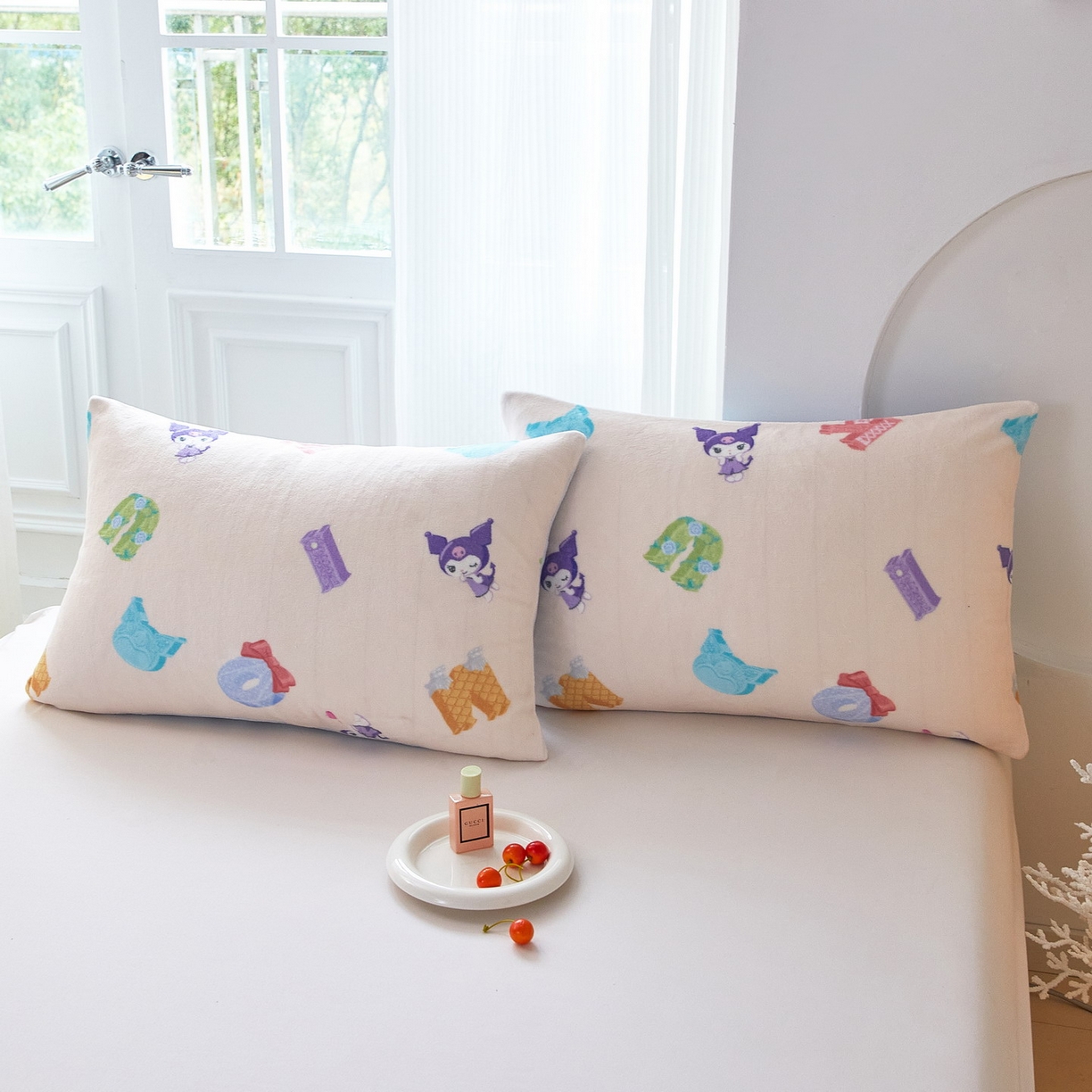 91家纺网 家纺一手货源 找家纺 蘭菲家纺 2025新款三丽欧牛奶绒套件系列单品枕套 小库儿