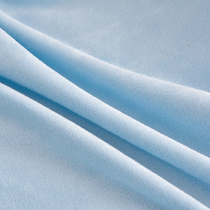 91家纺网 家纺一手货源 找家纺 静缘分 2025新款简约纯色系牛奶绒花边四件套 天蓝