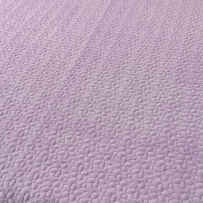 91家纺网 家纺一手货源 找家纺 静缘分 2025新款简约纯色系牛奶绒花边四件套 紫色