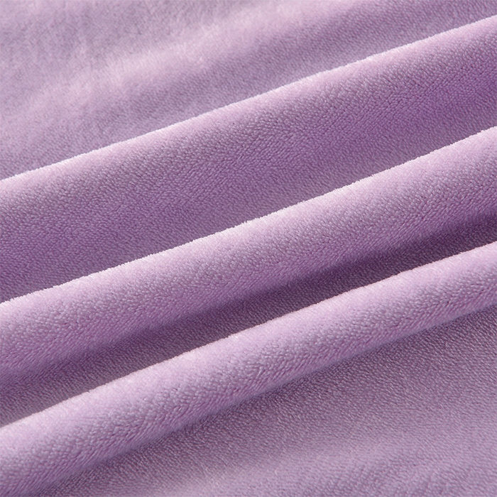 91家纺网 家纺一手货源 找家纺 静缘分 2025新款简约纯色系牛奶绒花边四件套 紫色