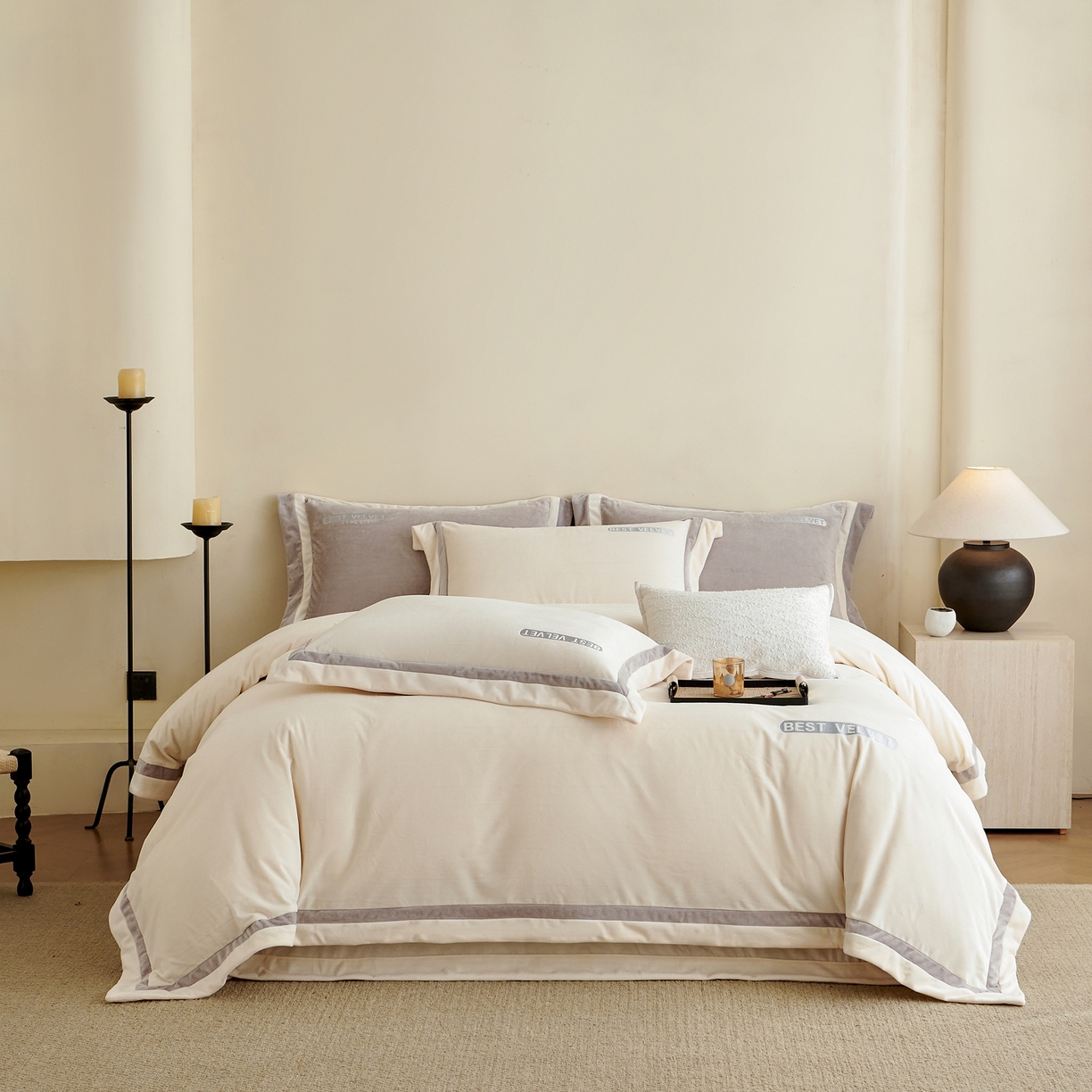 91家纺网 家纺一手货源 找家纺 （总）时亿家居 2025新款A类婴肤绒四件套-秘境