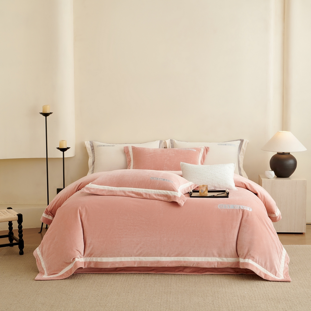 91家纺网 家纺一手货源 找家纺 （总）时亿家居 2025新款A类婴肤绒四件套-秘境