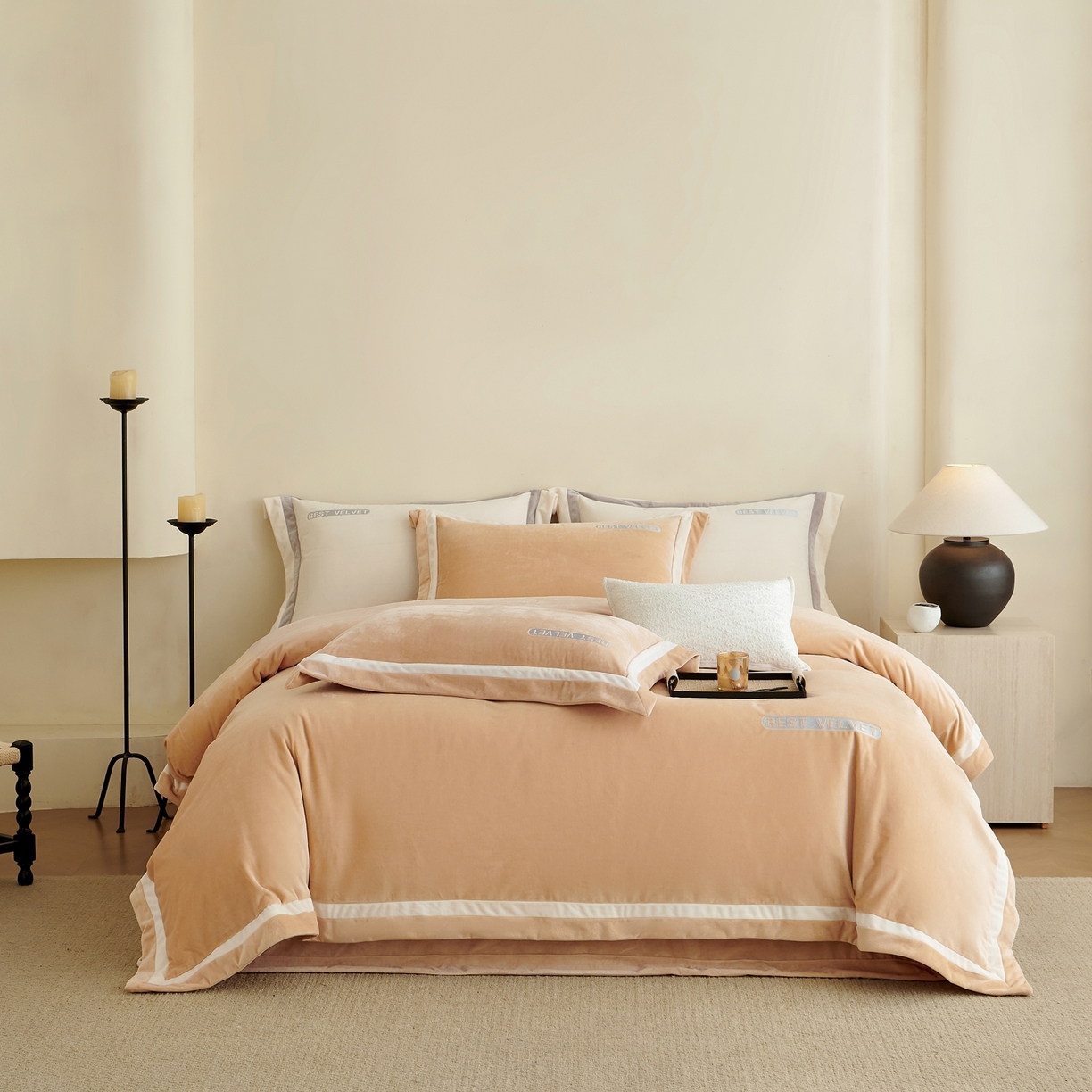 91家纺网 家纺一手货源 找家纺 （总）时亿家居 2025新款A类婴肤绒四件套-秘境