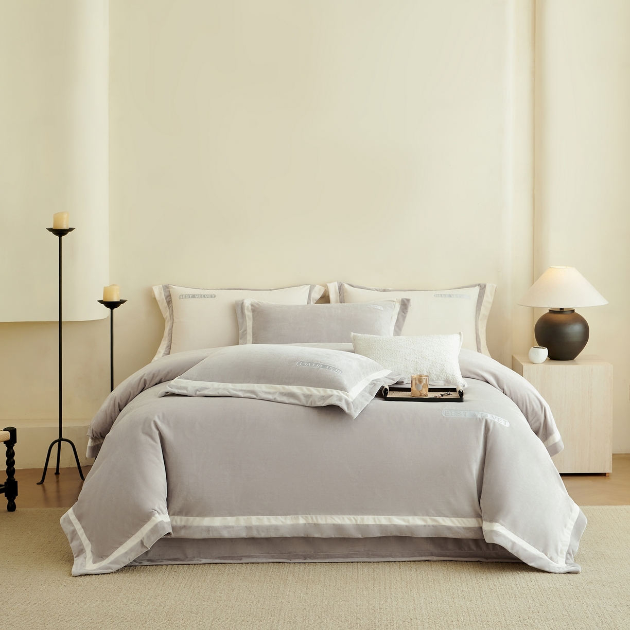 91家纺网 家纺一手货源 找家纺 （总）时亿家居 2025新款A类婴肤绒四件套-秘境