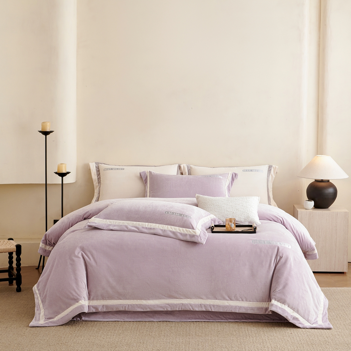 91家纺网 家纺一手货源 找家纺 （总）时亿家居 2025新款A类婴肤绒四件套-秘境