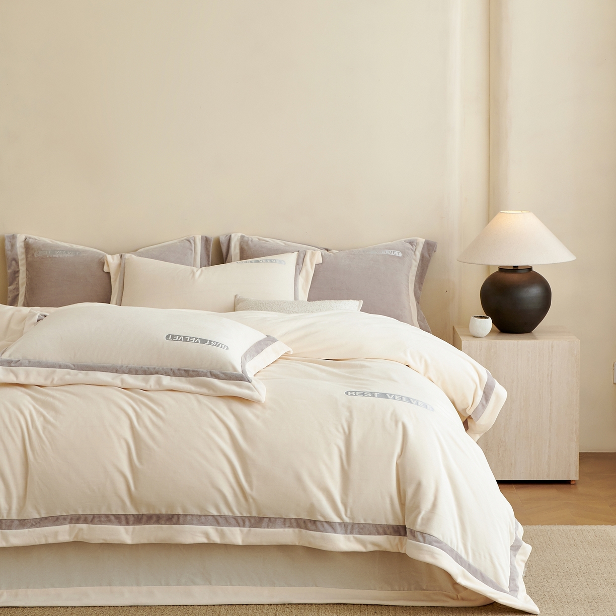 91家纺网 家纺一手货源 找家纺 （总）时亿家居 2025新款A类婴肤绒四件套-秘境