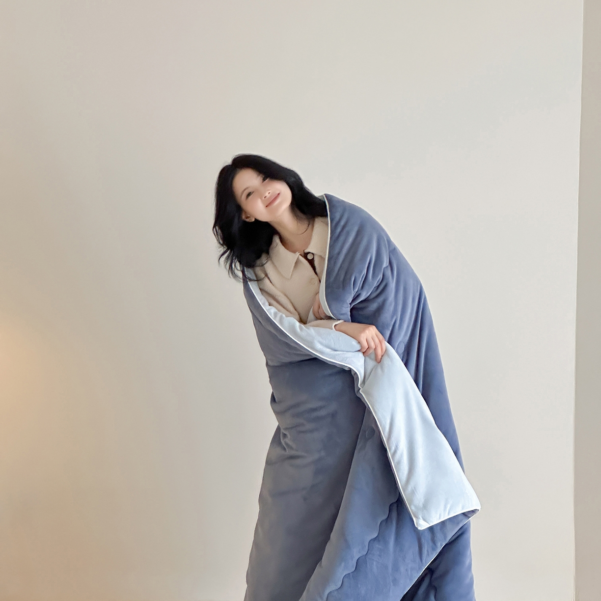 91家纺网 家纺一手货源 找家纺 （总）三味舒屋 2025新款舒芙蕾双面云丝绒懒人被（所有券叠加后不低于198/248元）