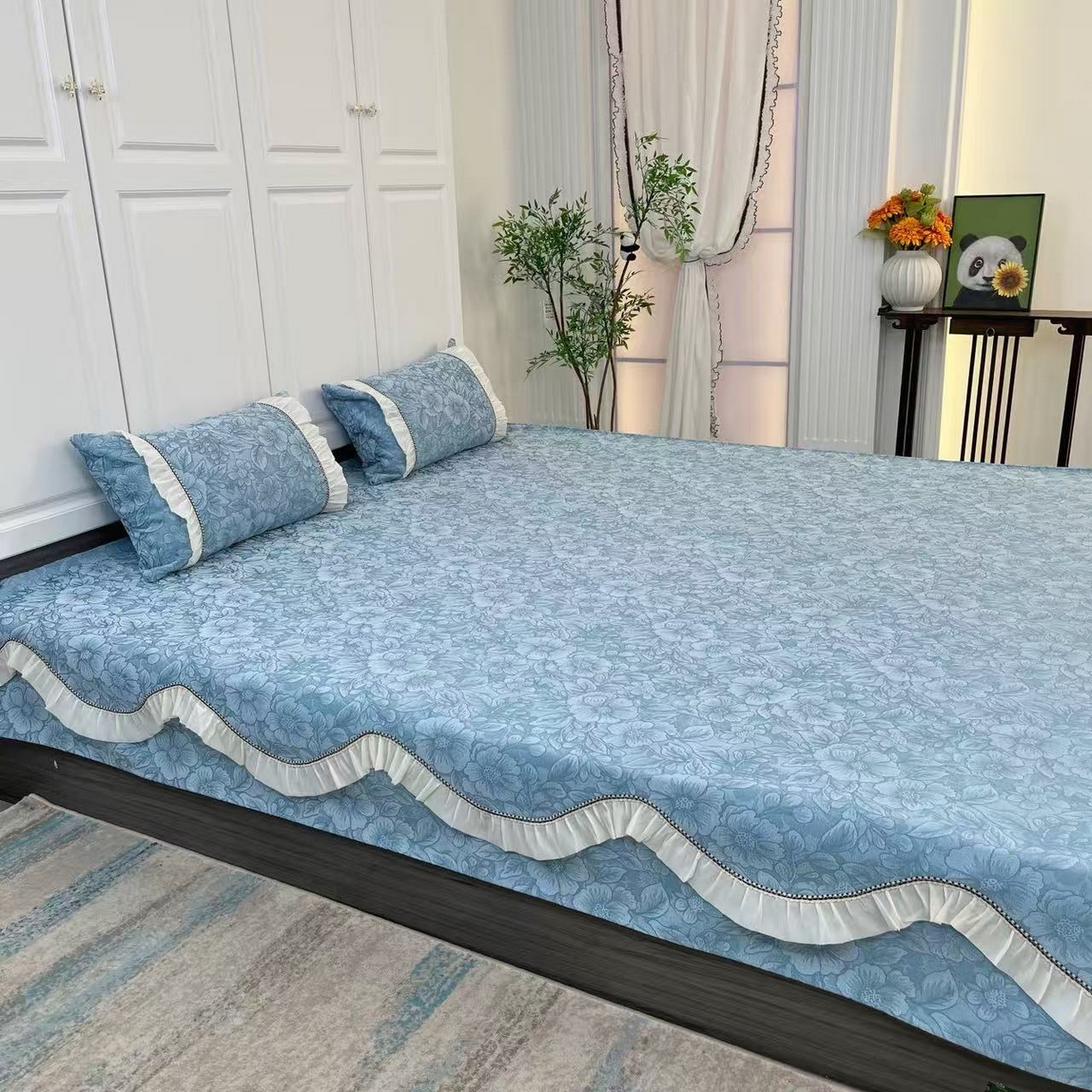 （总）暖木杨 2025新款雪尼尔榻榻米床盖柔软亲肤防滑耐磨可机洗可定制尺寸工厂直发花海