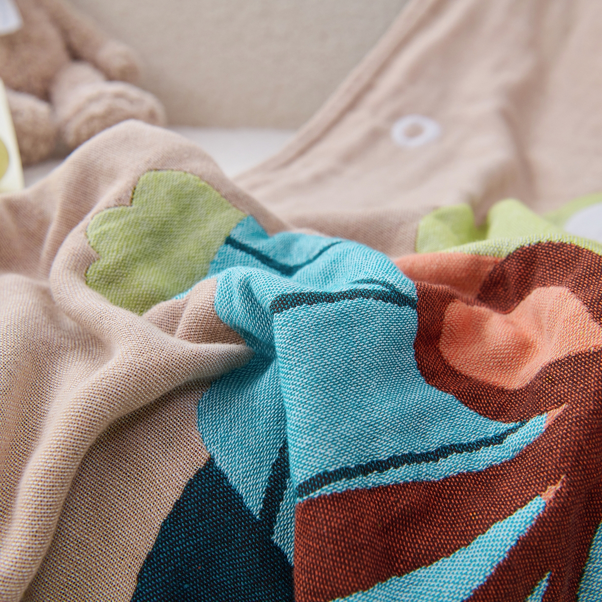 91家纺网 家纺一手货源 找家纺 棠薇家纺 2025新款全棉纱布浴巾纯棉浴巾时尚卡通色织提花四季加大浴巾擦身巾 青蛙王子 160*75cm