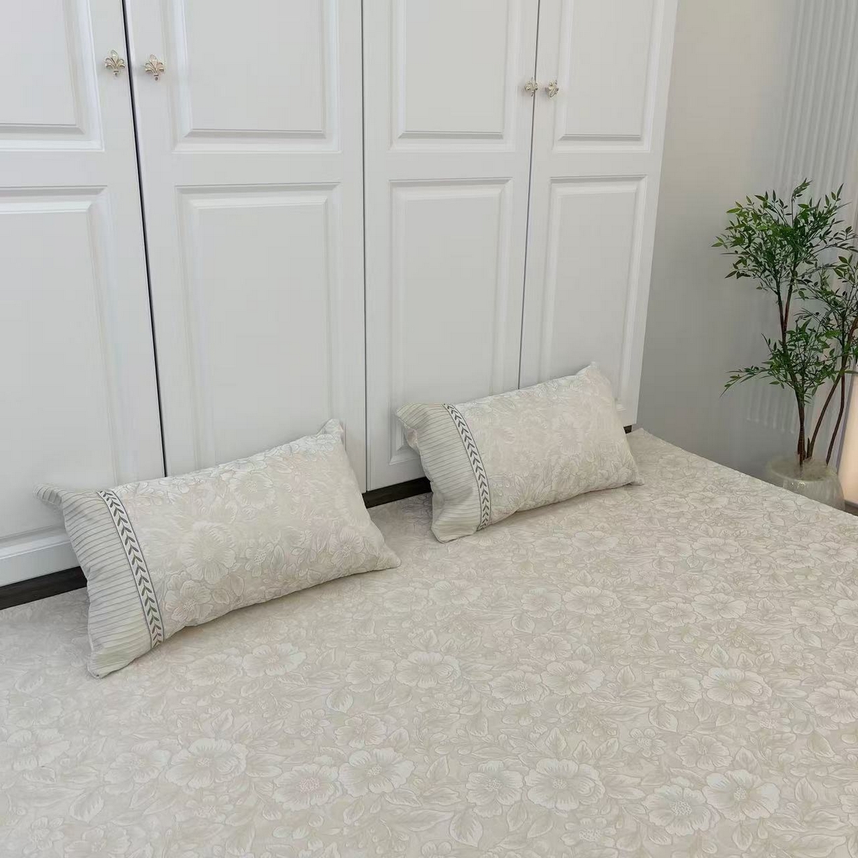 91家纺网 家纺一手货源 找家纺 （总）暖木杨 2025新款（闲时花影专拍枕套一对）40*70