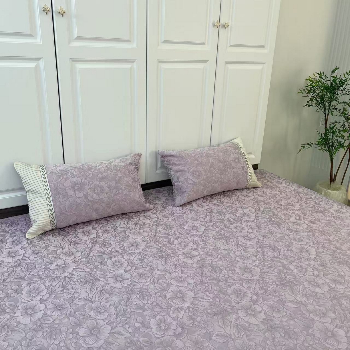 91家纺网 家纺一手货源 找家纺 （总）暖木杨 2025新款（闲时花影专拍枕套一对）40*70