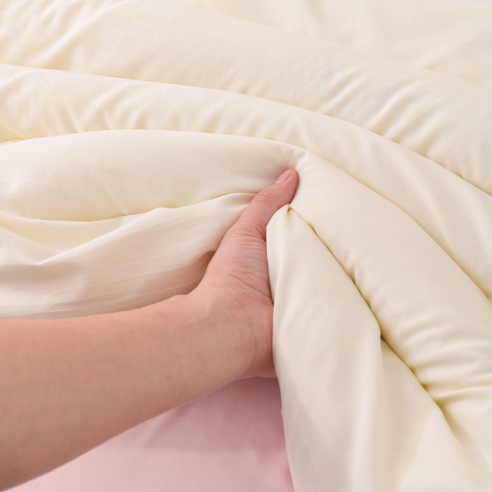 91家纺网 家纺一手货源 找家纺 寝美资家居 2025新款水冼棉新疆棉花被被子被芯 棉花-白+粉