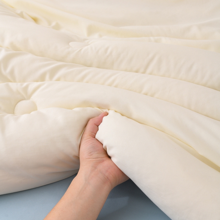 91家纺网 家纺一手货源 找家纺 寝美资家居 2025新款水冼棉新疆棉花被被子被芯 棉花-白+蓝