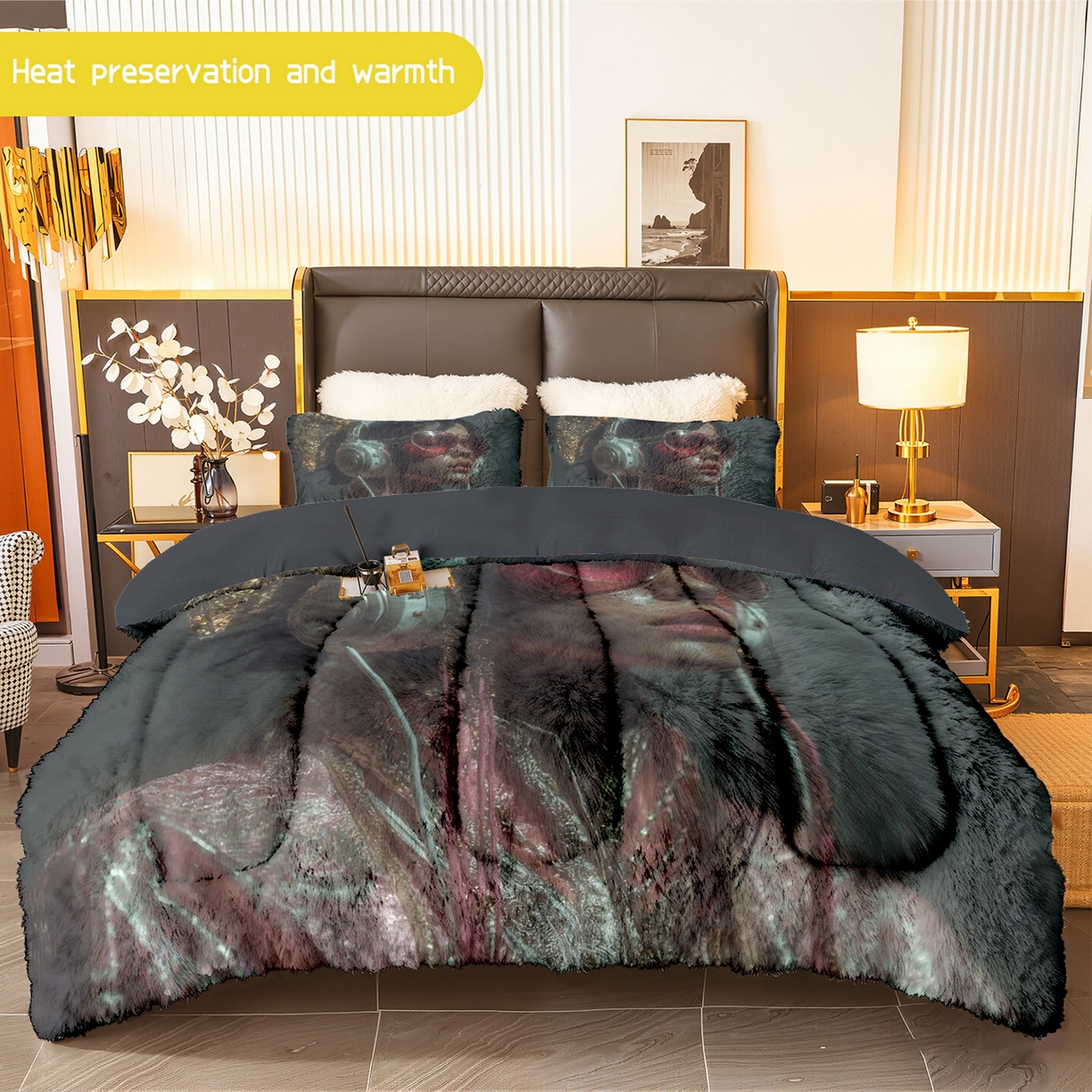 合纵跨境工厂 一件定制pod模式jit跨境180G牛奶绒被套三件套一件代发temu希音集采shein亚马逊速卖通 015923381