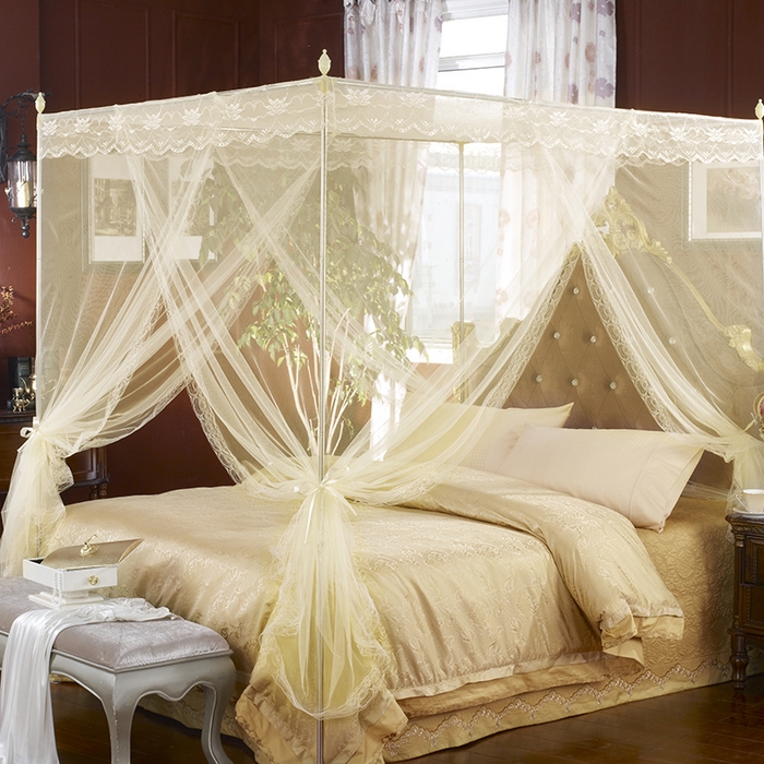 91家纺网 家纺一手货源 找家纺 飞轮海蚊帐 2025新款外贸出口跨境专供蚊帐-015 米黄