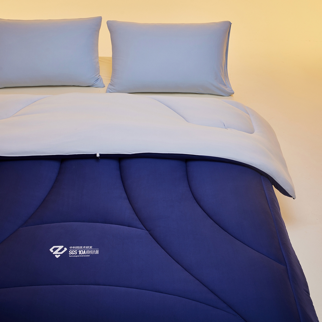 91家纺网 家纺一手货源 找家纺 （总）玛德琳 2025新款10A中科抗菌深睡云朵被子被芯-无影图