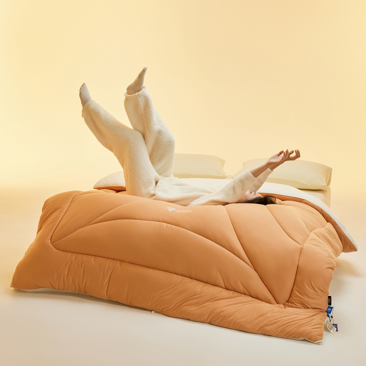 91家纺网 家纺一手货源 找家纺 （总）玛德琳 2025新款10A中科抗菌深睡云朵被子被芯-无影图